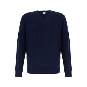 Aspesi Men Blue V-Neck Sweater In Wool And Cashmere For Men